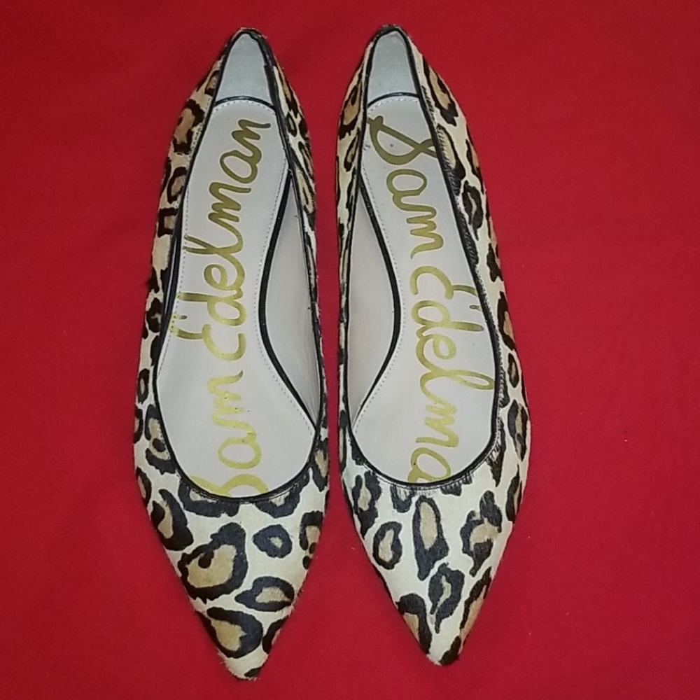 EUC Sam Edelman Haircalf Leopard Flats 12M